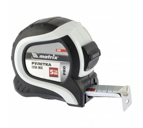 Рулетка Extra Wide,5 м x 27 мм,двухкомпонентный корпус,Pro Matrix
Рулетка Extra Wide,5 м x 27 мм,двухкомпонентный корпус,Pro Matrix