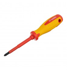 Отвертка Insulated, PH2 x 100 мм, CrMo, до 1000 В, двухкомпонентная рукоятка Matrix Professional
