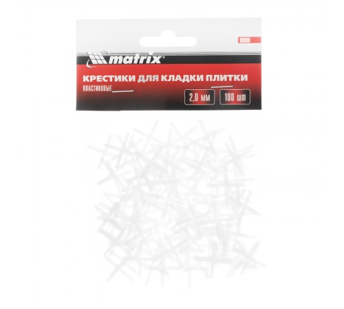 Крестики, 2.0 мм, для кладки плитки, 100 шт Matrix
