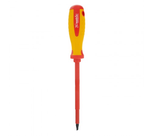 Отвертка Insulated, SL6.5 x 150 мм, CrMo, до 1000 В, двухкомпонентная рукоятка Matrix Professional
Отвертка Insulated, SL6.5 x 150 мм, CrMo, до 1000 В, двухкомпонентная рукоятка Matrix Professional