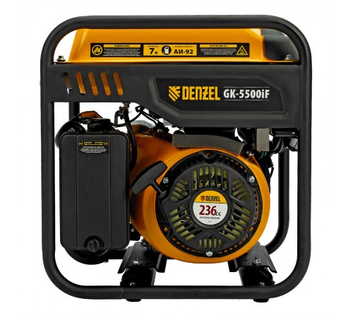 Генератор инверторный GK-5500iF, 5,5 кВт, 230 В, ручной старт DENZEL
Генератор инверторный GK-5500iF, 5,5 кВт, 230 В, ручной старт DENZEL