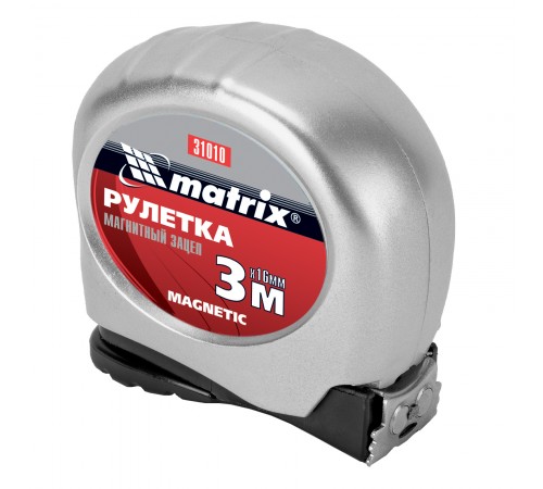 Рулетка Magnetic,3 м х 16 мм,магнитный зацеп Matrix
Рулетка Magnetic,3 м х 16 мм,магнитный зацеп Matrix