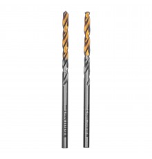 Сверло спиральное по металлу 3 x 60 мм, Р6М5, Golden Tip , 2шт. Denzel
