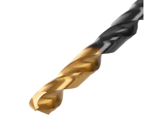 Сверло по металлу, 6,5 мм, HSS-Tin, Golden Tip, 10 шт. Denzel
