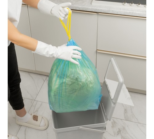 Пакеты для мусора с завязками 35 л x 15 шт. синие, Home Palisad
Пакеты для мусора с завязками 35 л x 15 шт. синие, Home Palisad