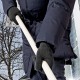 Перчатки трикотажные, акрил, двойные, черный, двойная манжета Сибртех