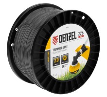 Леска для триммера двухкомпонентная круглая, 2,0мм х 276м, на DIN катушке EXTRA CORD Denzel
