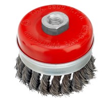 Щетка для УШМ Heavy Duty, 80 мм, М14, "чашка", крученая проволока 0.5 мм Matrix
