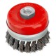 Щетка для УШМ Heavy Duty, 80 мм, М14, "чашка", крученая проволока 0.5 мм Matrix