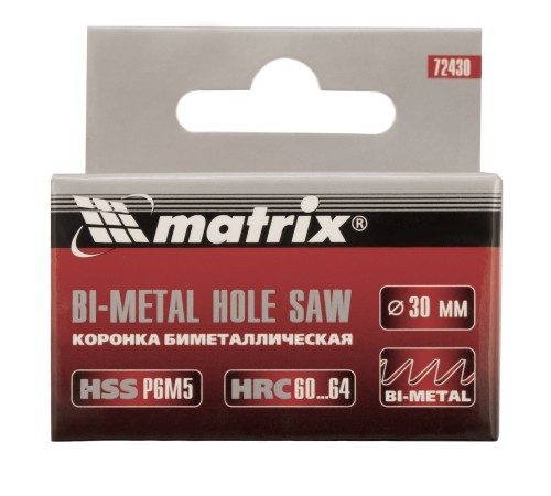Коронка Bimetal, 30 мм Matrix
Коронка Bimetal, 30 мм Matrix