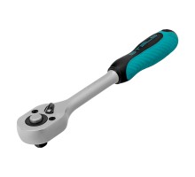Ключ-трещотка 3/8", CrV, 72 зуба, с быстрым сбросом, матовый хром Stels
