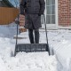 Движок для уборки снега пластиковый, 690х470х1420 мм, стальная рукоятка, Сибртех