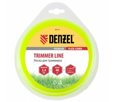 Леска для триммера, квадрат 2.4 мм х 40 м, блистер Flex cord Denzel

