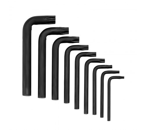 Набор ключей имбусовых Torx 9 шт: T10, 15, 20, 25, 27, 30, 40, 45, 50, оксидированные, на кольце Sparta
Набор ключей имбусовых Torx 9 шт: T10, 15, 20, 25, 27, 30, 40, 45, 50, оксидированные, на кольце Sparta