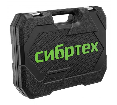 Набор инструментов, 1/2", 1/4", пластиковый кейс 76 предметов Сибртех
