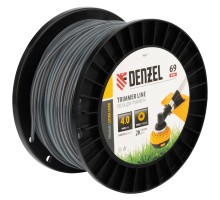 Леска для триммера двухкомпонентная круглая, 4,0мм х 69м, на DIN катушке EXTRA CORD Denzel

