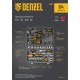 Набор инструментов, 1/2", 1/4", CrV, S2, пластиковый кейс, 64 предмета Denzel