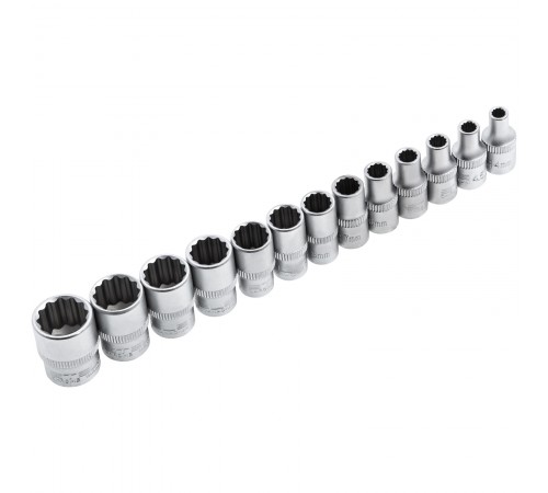 Набор инструментов 1/2", 1/4", CrV, 12 гранные головки, пластиковый кейс, 94 предмета Stels
