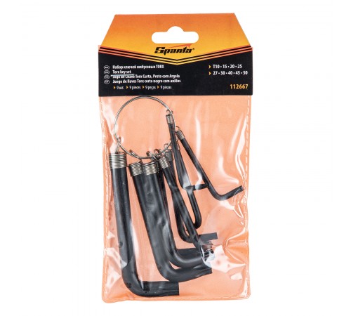 Набор ключей имбусовых Torx 9 шт: T10, 15, 20, 25, 27, 30, 40, 45, 50, оксидированные, на кольце Sparta
Набор ключей имбусовых Torx 9 шт: T10, 15, 20, 25, 27, 30, 40, 45, 50, оксидированные, на кольце Sparta