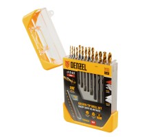 Набор сверл по металлу, 1,5-6,5 мм, HSS-Tin, Golden Tip, 13 шт Denzel

