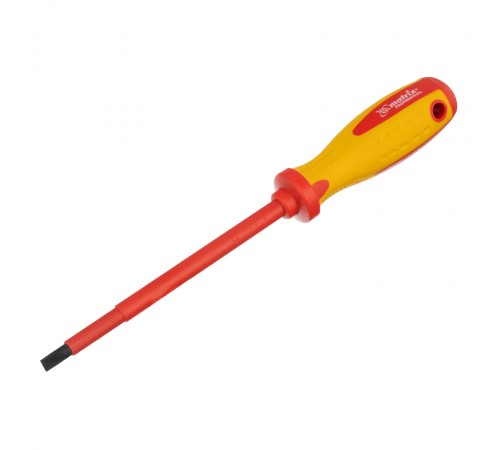 Отвертка Insulated, SL6.5 x 150 мм, CrMo, до 1000 В, двухкомпонентная рукоятка Matrix Professional
Отвертка Insulated, SL6.5 x 150 мм, CrMo, до 1000 В, двухкомпонентная рукоятка Matrix Professional