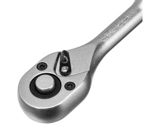 Ключ-трещотка 1/4", CrV, 72 зуба, с быстрым сбросом, матовый хром Stels
