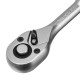 Ключ-трещотка 1/4", CrV, 72 зуба, с быстрым сбросом, матовый хром Stels
