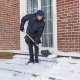 Лопата для уборки снега пластиковая, 350 х 350 х 1445 мм, деревянный черенок,