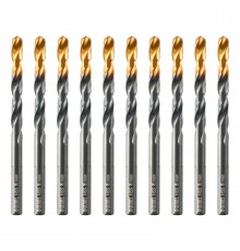 Сверло по металлу, 6 мм, HSS-Tin, Golden Tip, 10 шт. Denzel
