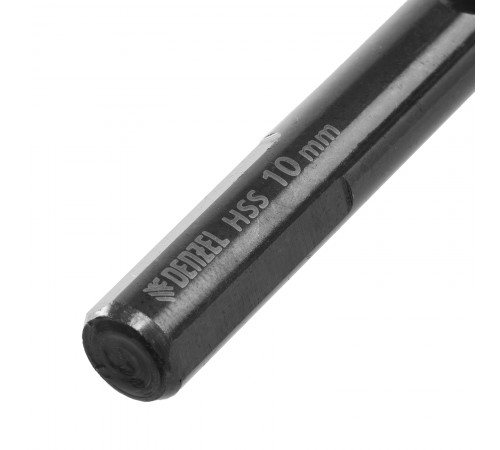 Сверло по металлу, 10 мм, HSS-Tin, Golden Tip, 8 шт. Denzel
