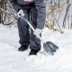Лопата для уборки снега пластиковая, 270 х 310 х 890 мм, стальной черенок, алюминиевая планка, Palisad
